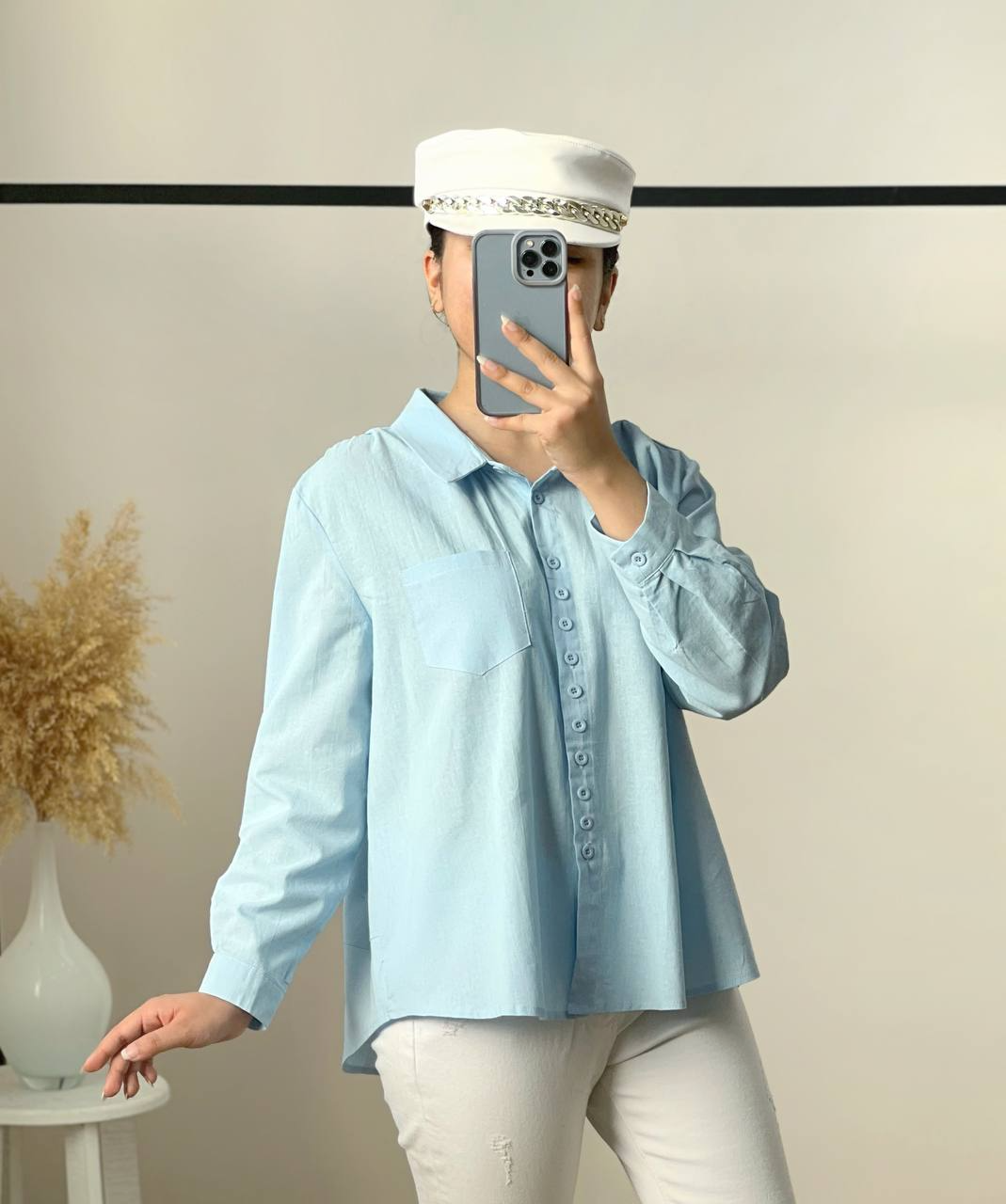 شومیز ساده جلو دکمه کد 2714