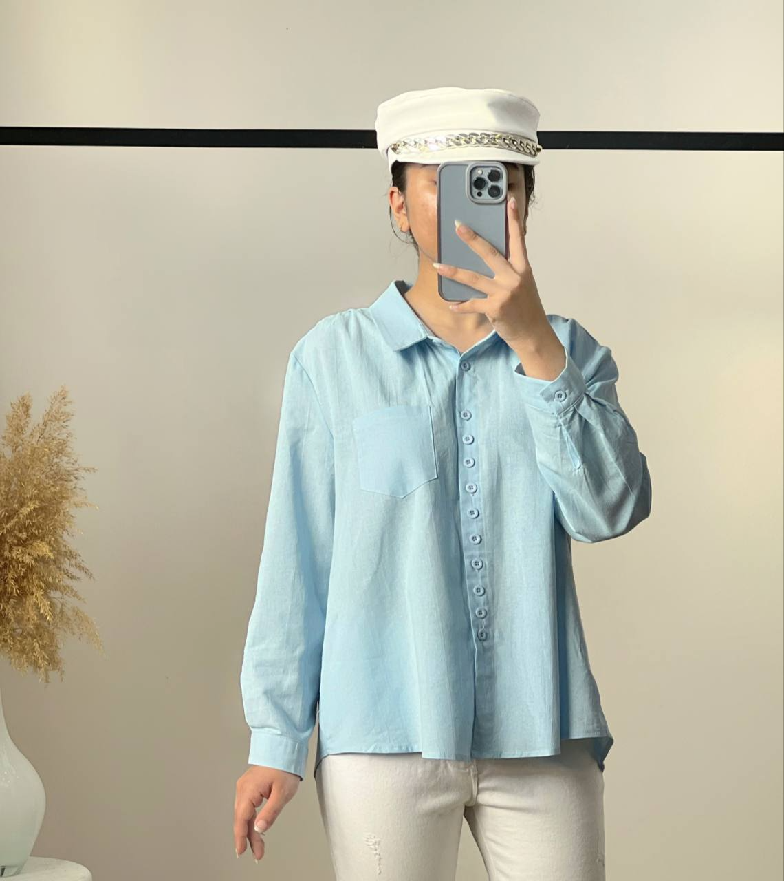 شومیز ساده جلو دکمه کد 2714