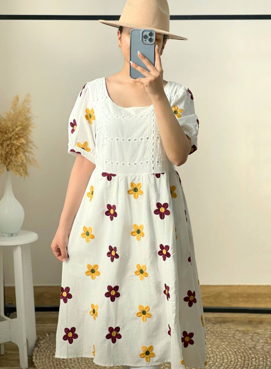 پیراهن خامه دوزی استردار کد 2718