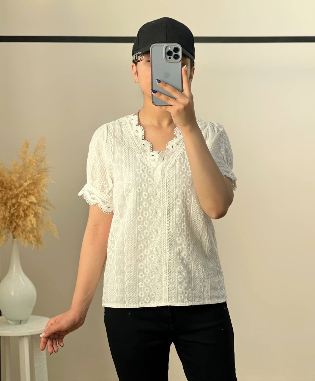 شومیز تمام خامه دوزی کد 2723