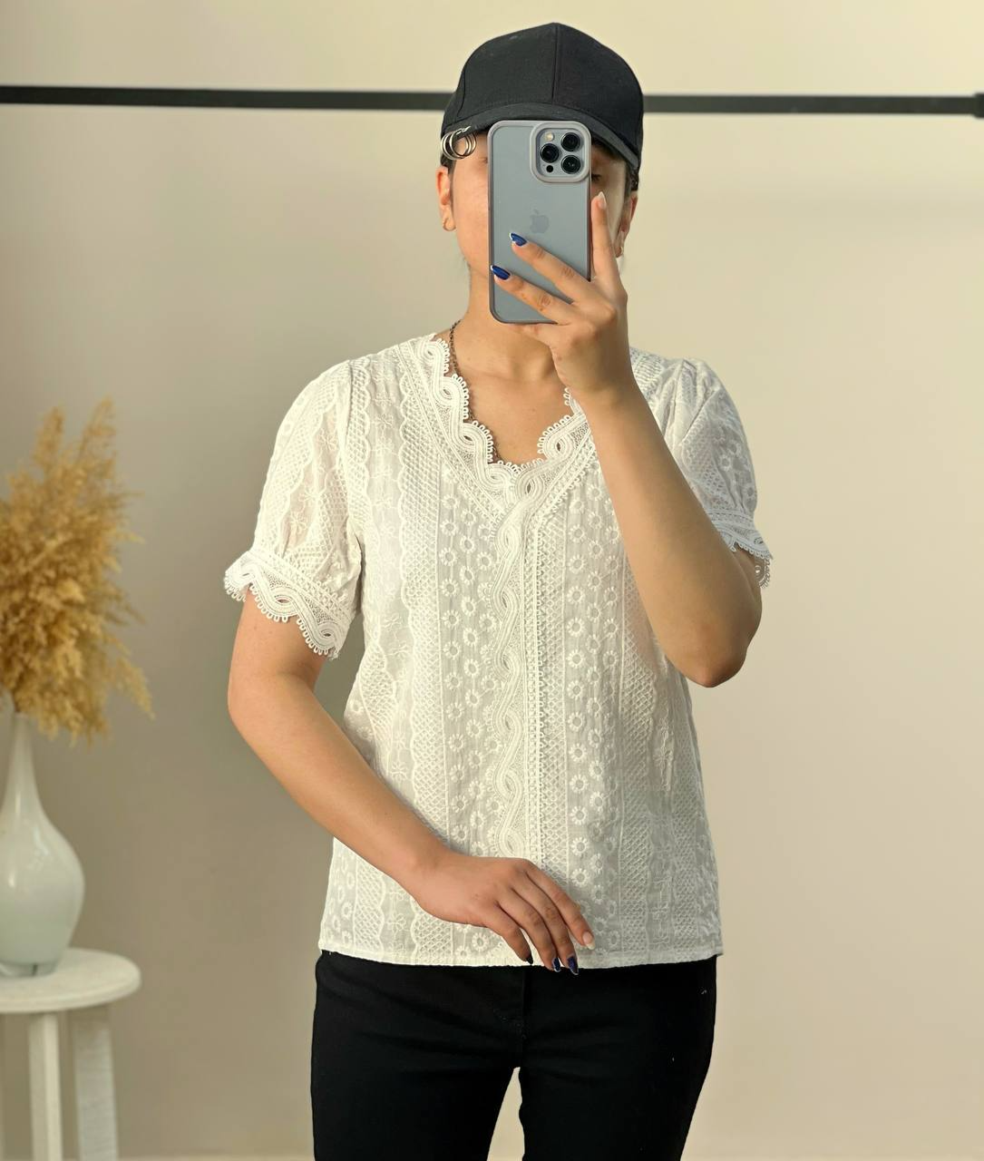 شومیز تمام خامه دوزی کد 2723