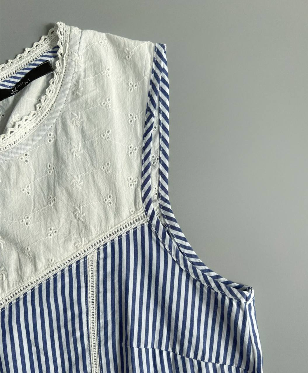 تاپ کتان نخ خامه دوزی کد 2726