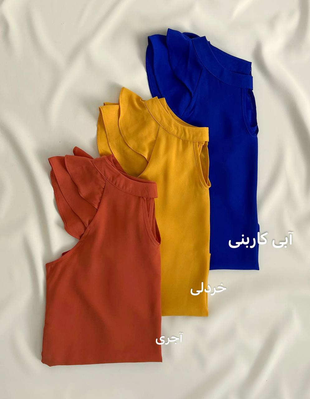 تاپ حلقه آستین چین دار کد 2734