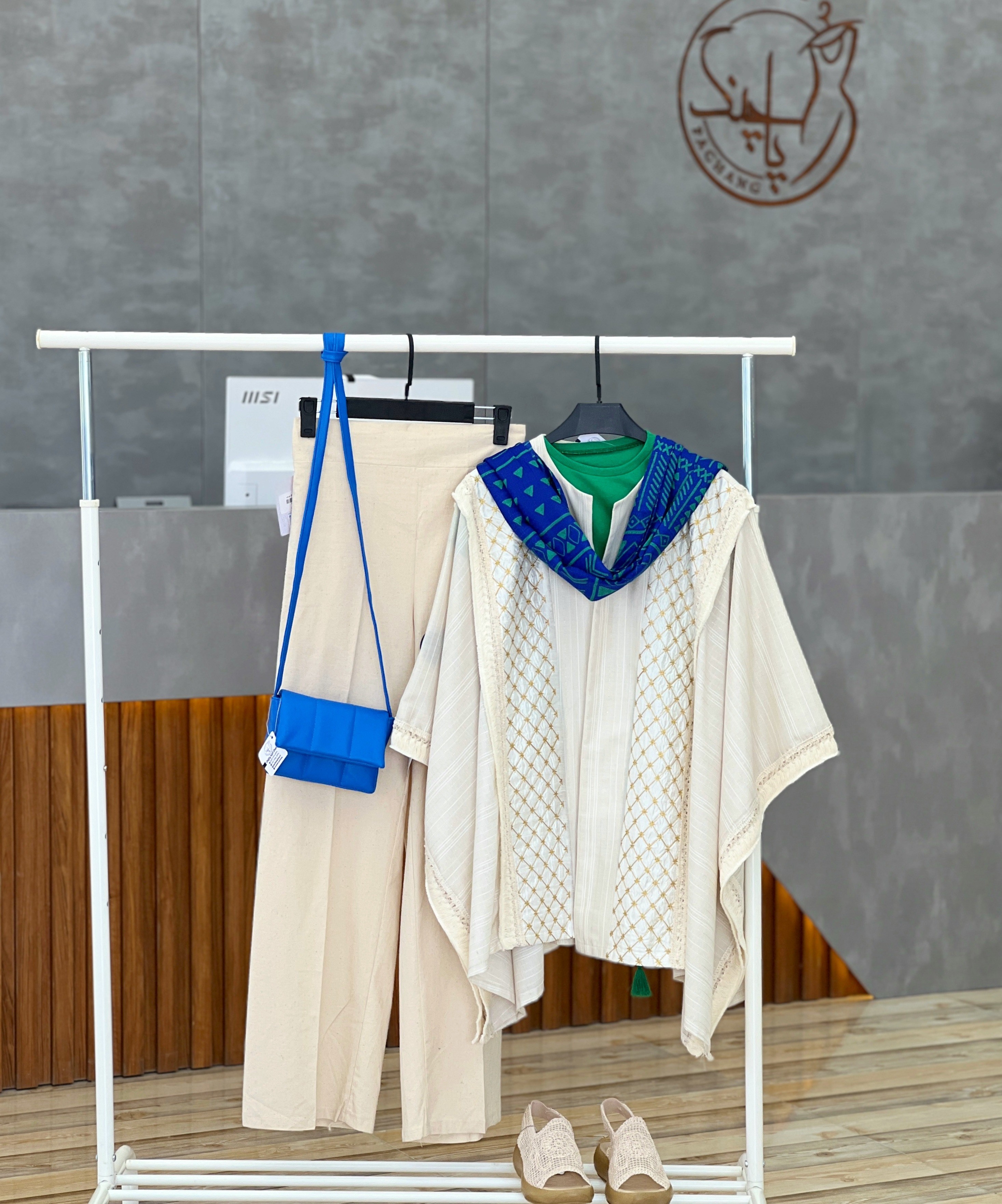 مانتو پانچ لینن نچرال کد 2738