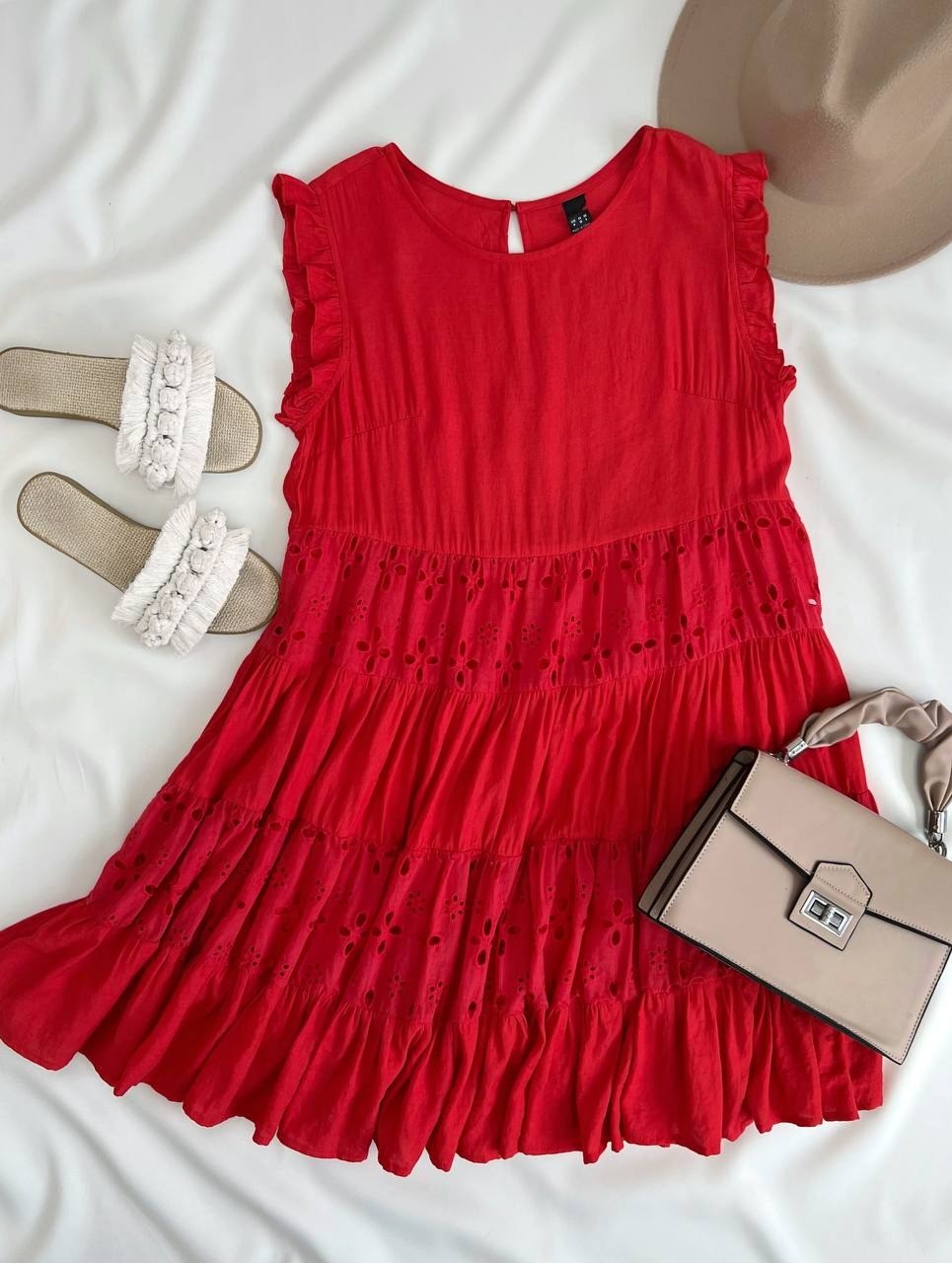 پیراهن لینن + خامه دوزی کد 2742