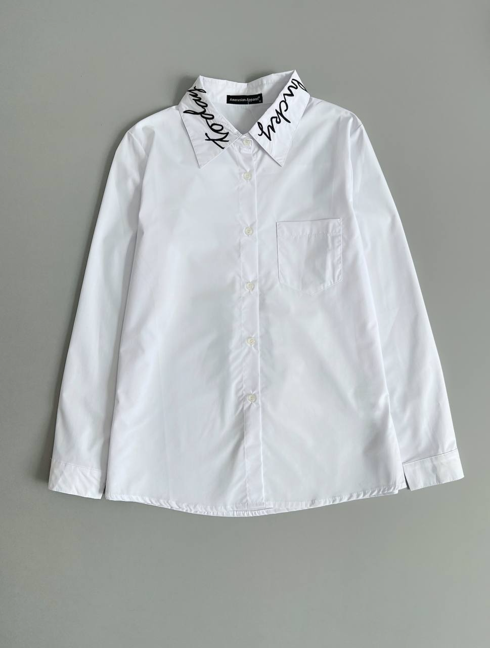 شومیز سفید یقه گلدوزی کد 2744