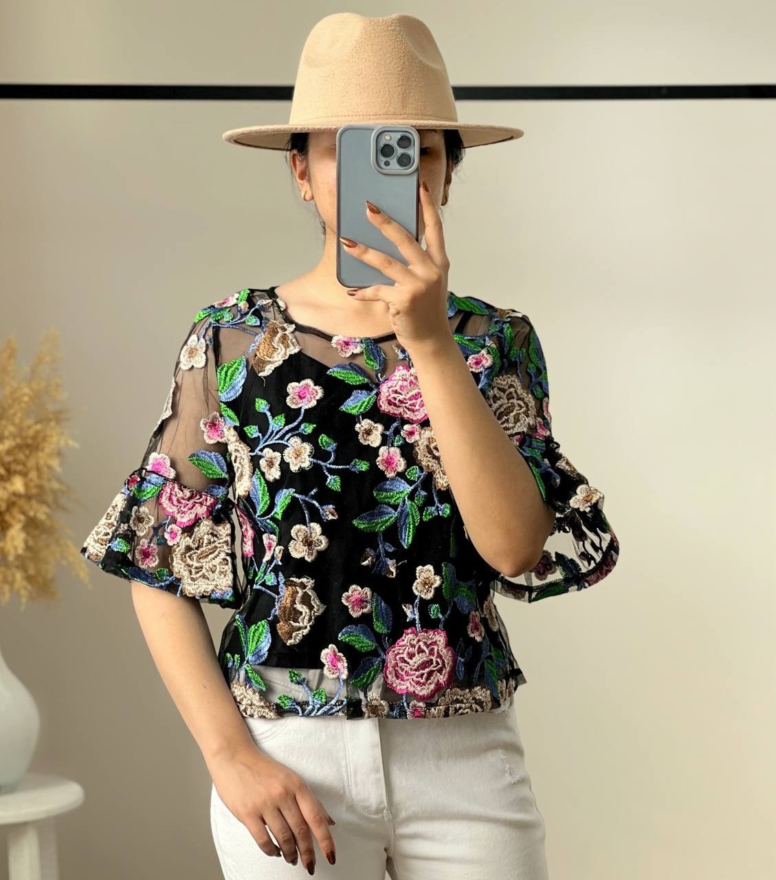 شومیز دو تکه تاپ بهمراه رویی کد 2749