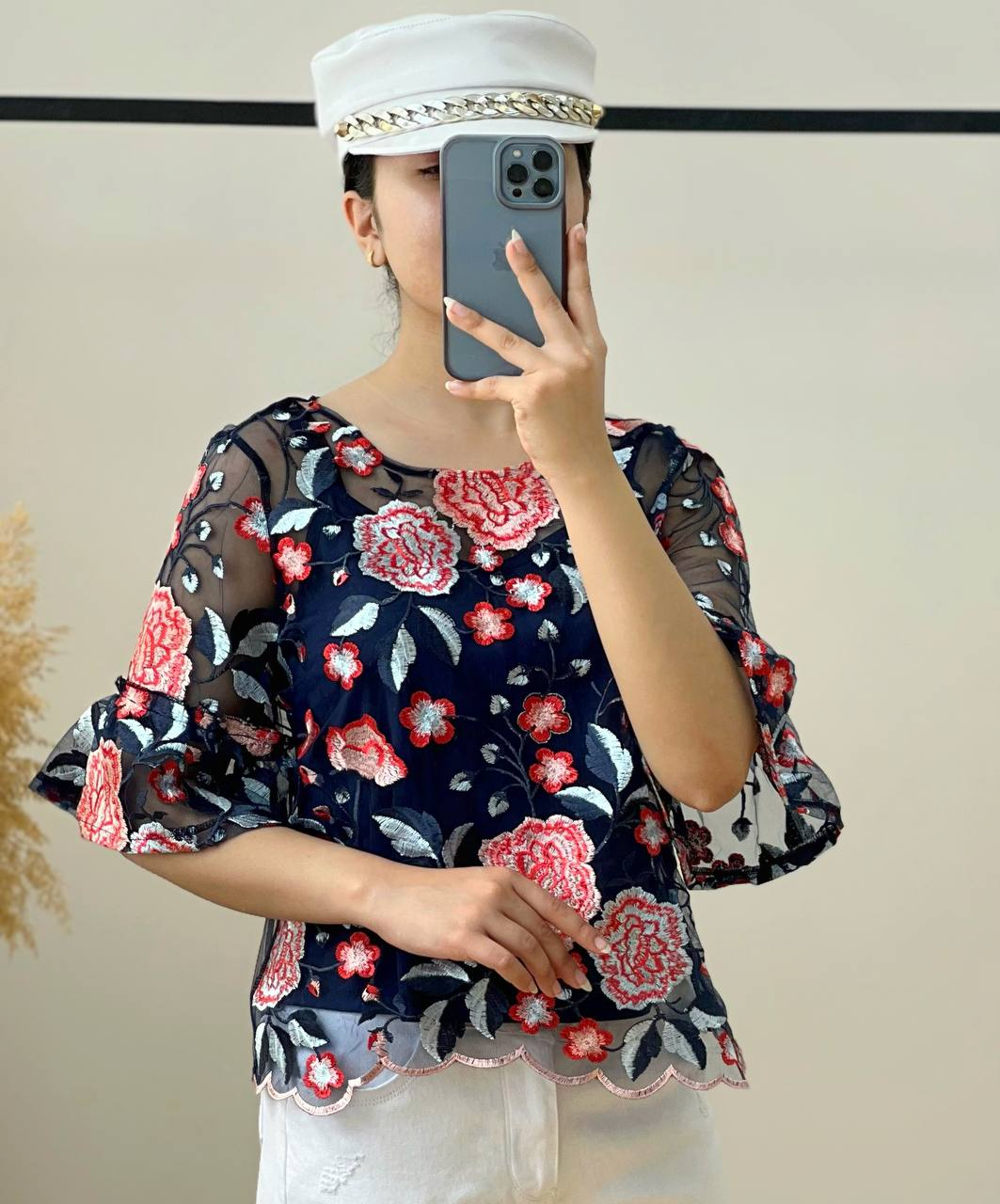 شومیز دو تکه تاپ بهمراه رویی کد 2749