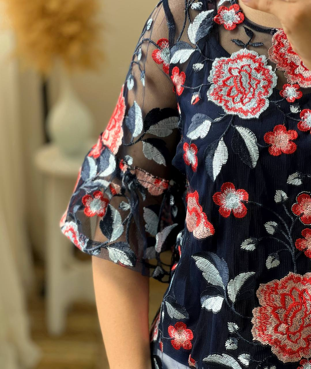 شومیز دو تکه تاپ بهمراه رویی کد 2749