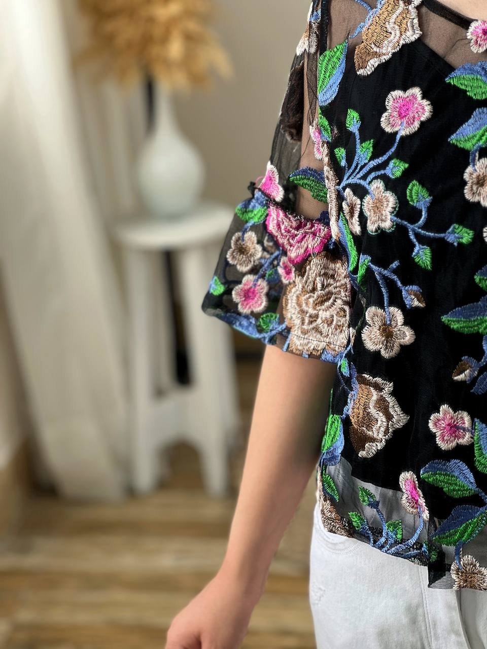 شومیز دو تکه تاپ بهمراه رویی کد 2749