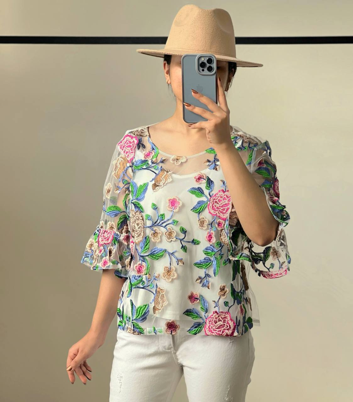 شومیز دو تکه تاپ بهمراه رویی کد 2749