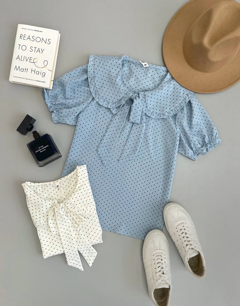 شومیز کرپ حریر جلو پاپیون کد 2763