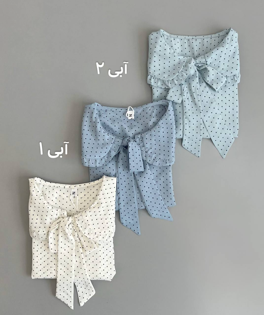 شومیز کرپ حریر جلو پاپیون کد 2763