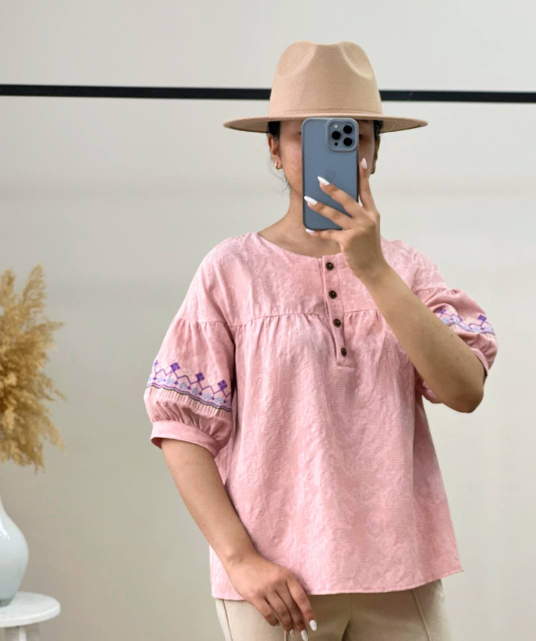 شومیز کنف گل برجسته کد 2774