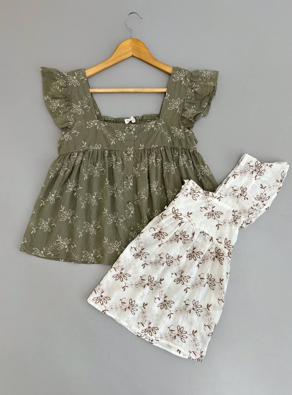 تاپ استین چین خامه دوزی کد 2775