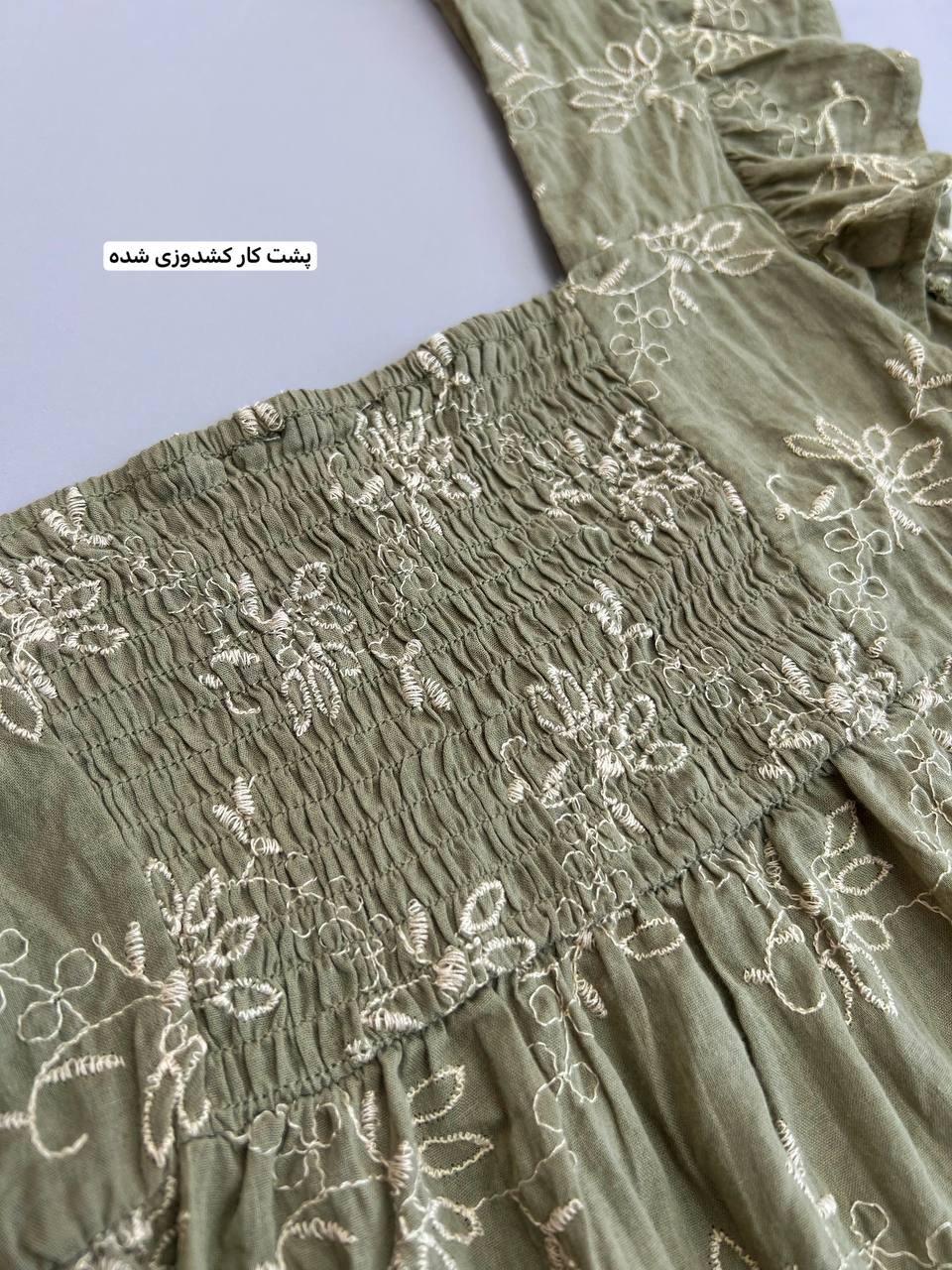 تاپ استین چین خامه دوزی کد 2775