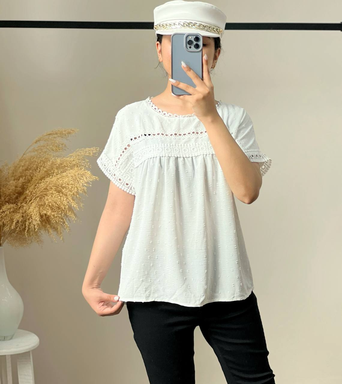 شومیز نخ خالخالی کد 2783