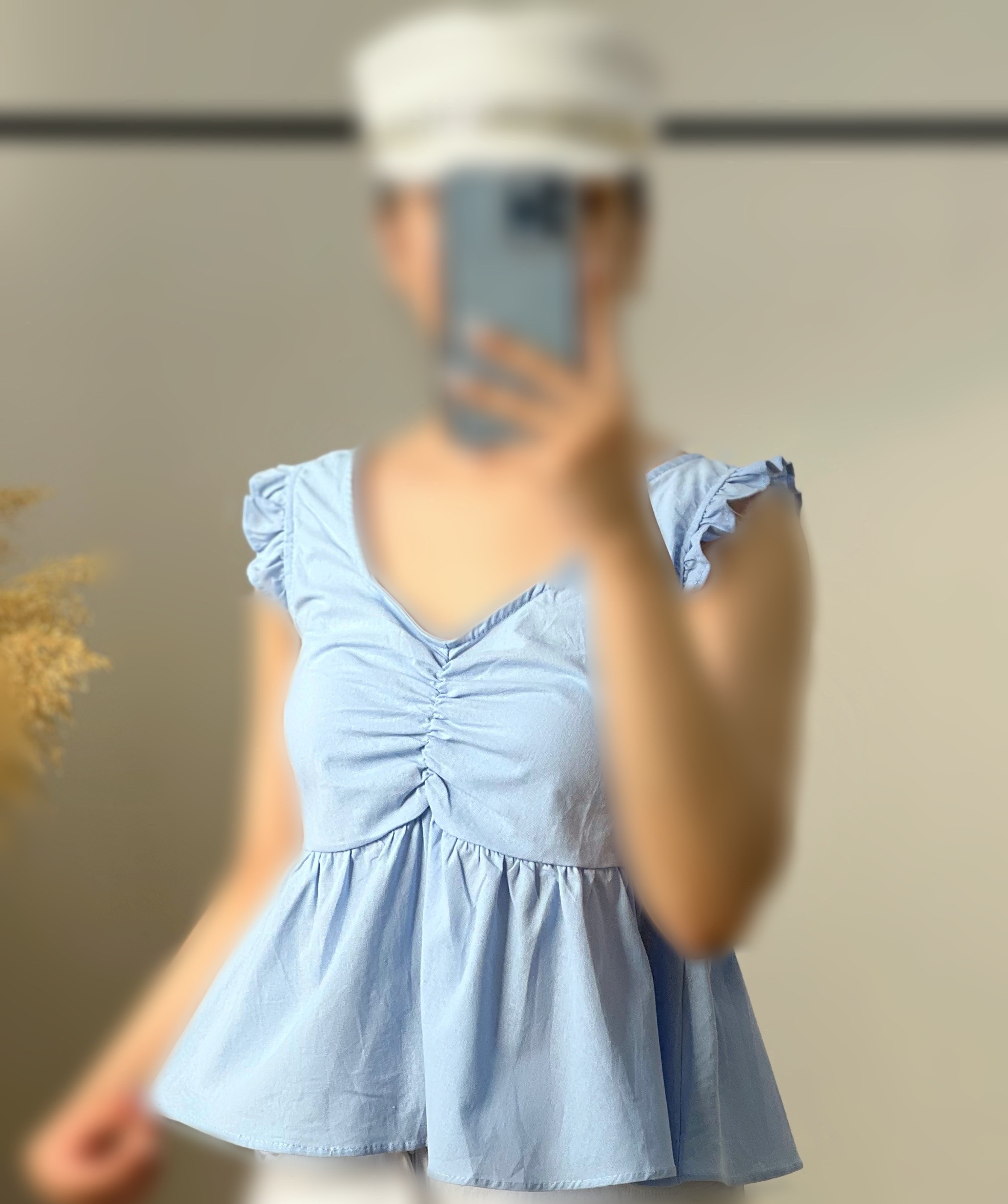 تاپ پشت بندی استین چین کد 2785