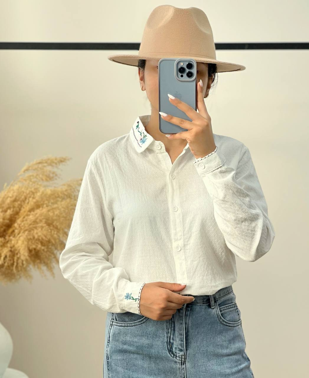 شومیز کنف یقه گلدوزی کد 2793