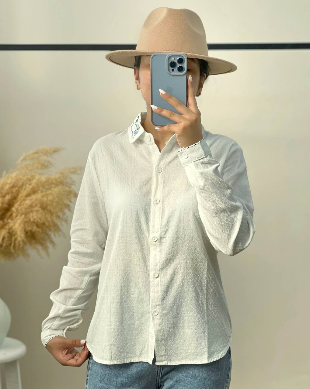 شومیز کنف یقه گلدوزی کد 2793