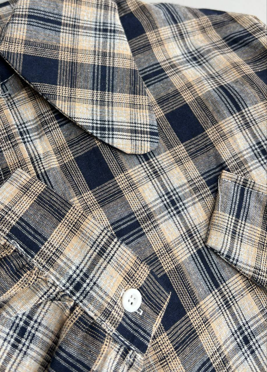 شومیز نخ چهارخونه کد 2797