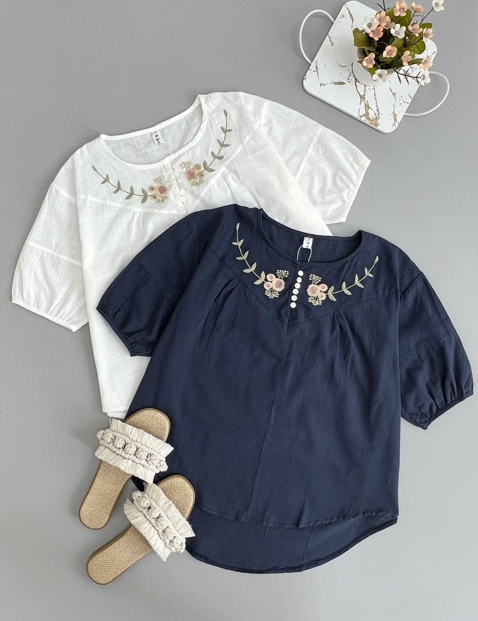 شومیز نخ گلدوزی کد 2803