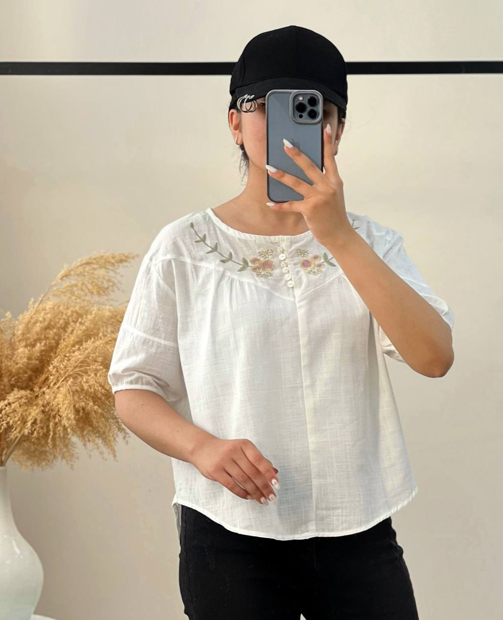 شومیز نخ گلدوزی کد 2803