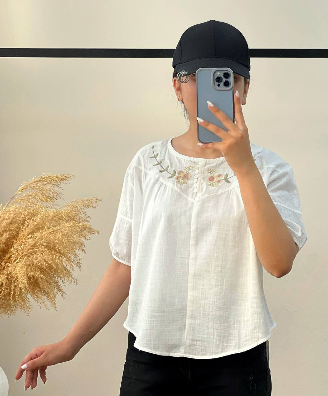 شومیز نخ گلدوزی کد 2803