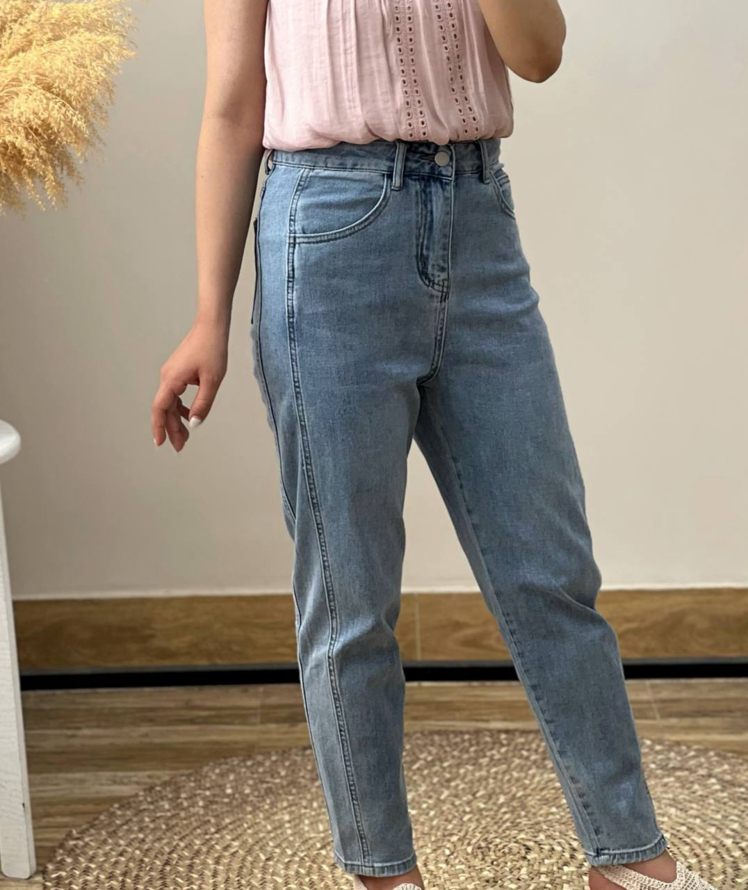 شلوار مام فیت جین کد 2805