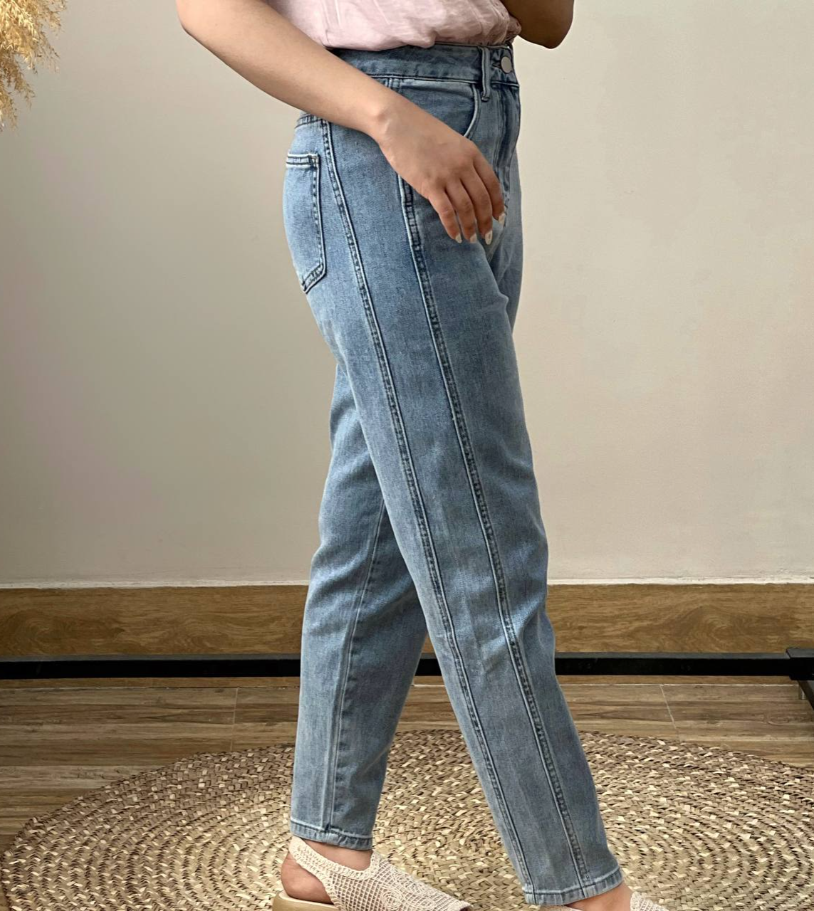 شلوار مام فیت جین کد 2805