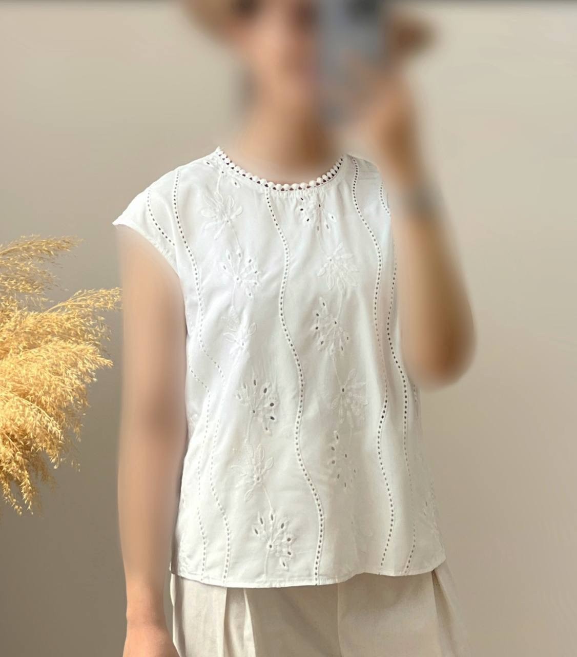 شومیز کرپ خامه دوزی کد 2808