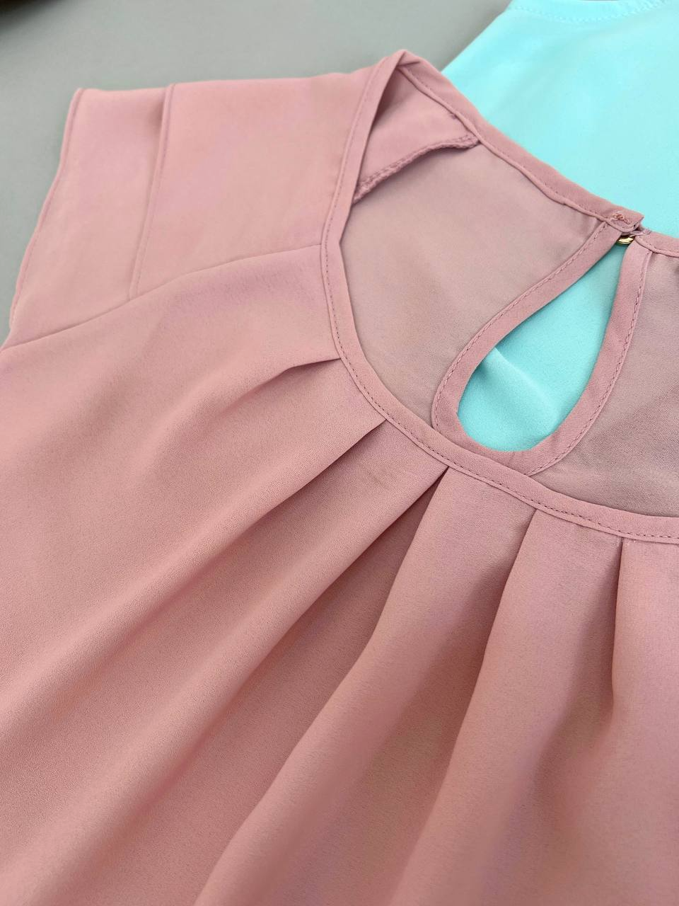 تاپ کرپ حریر آستین دو چین کد 2810