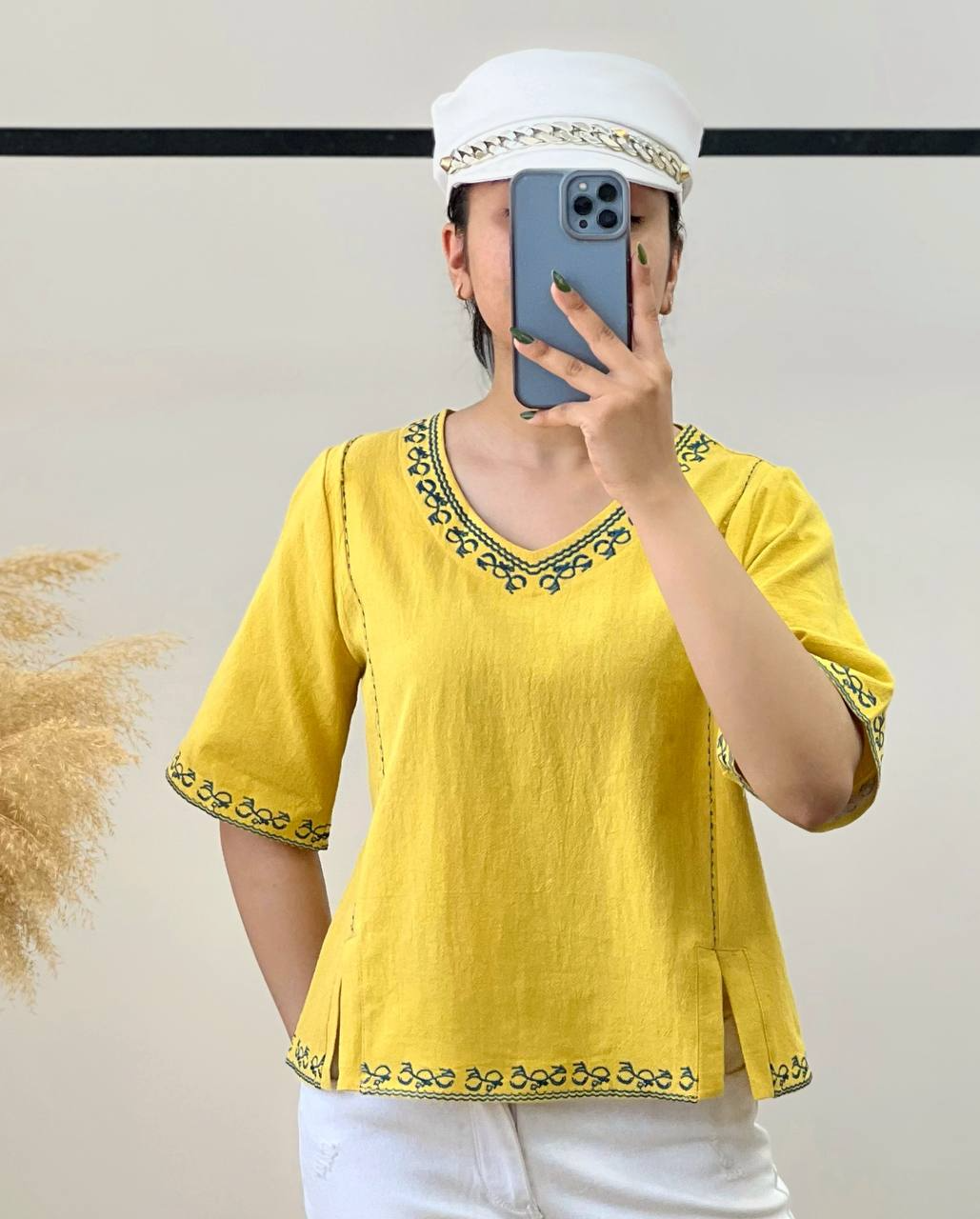 شومیز کنف گلدوزی شده کد 2816