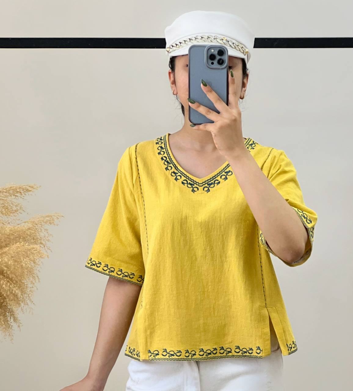 شومیز کنف گلدوزی شده کد 2816