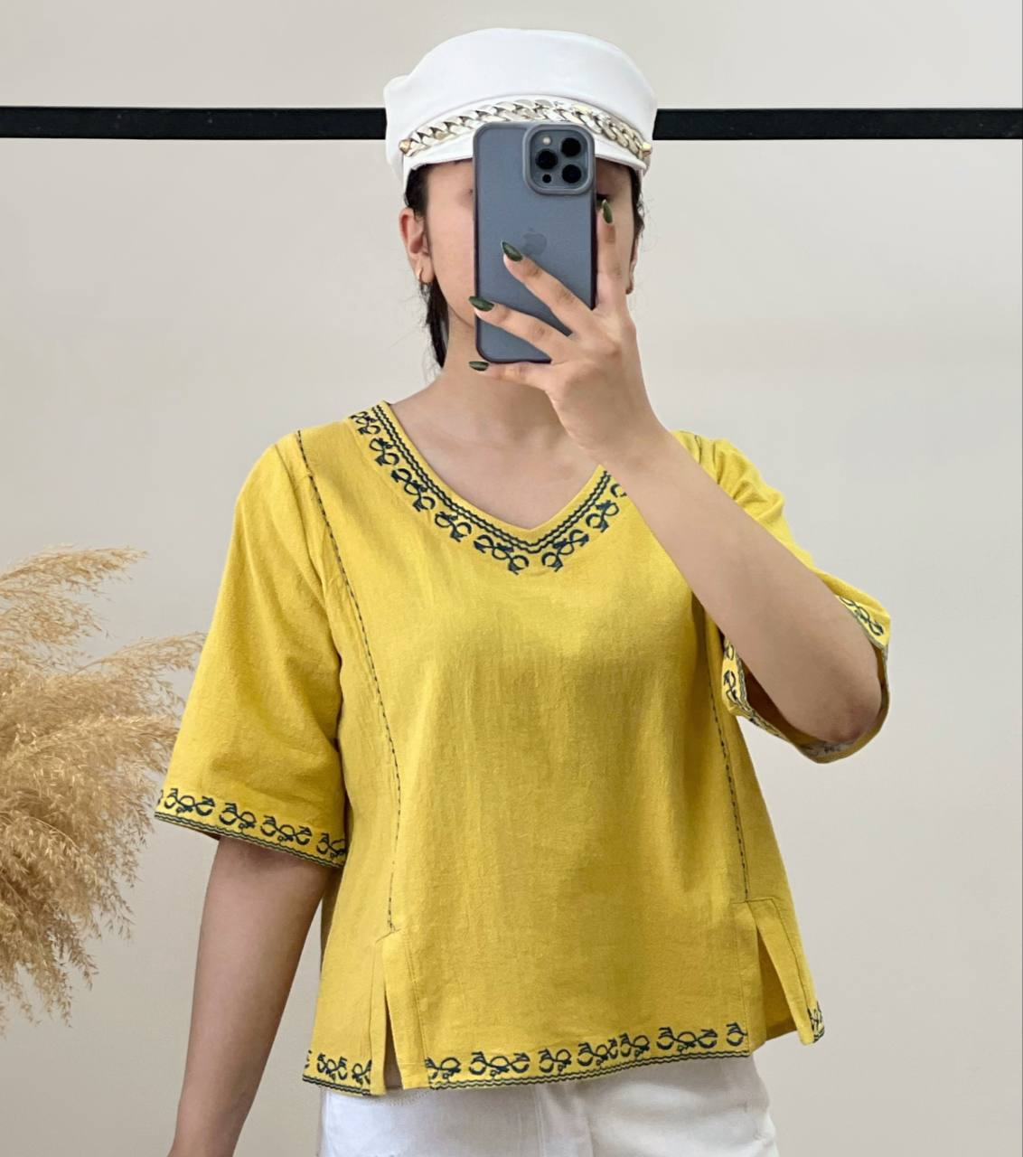 شومیز کنف گلدوزی شده کد 2816