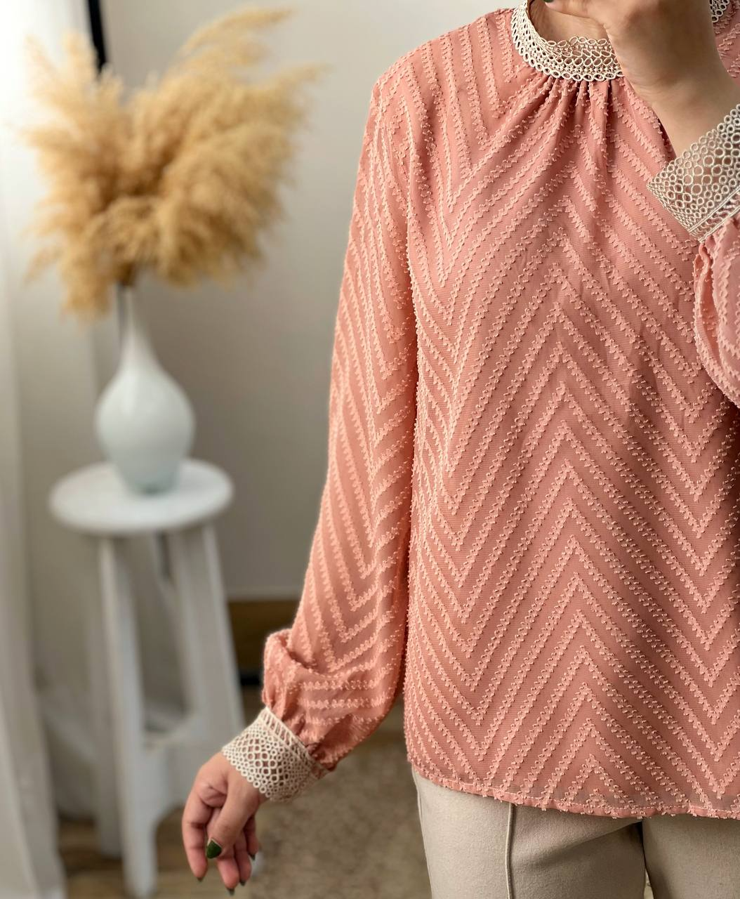 شومیز حریر توپی کد 2819