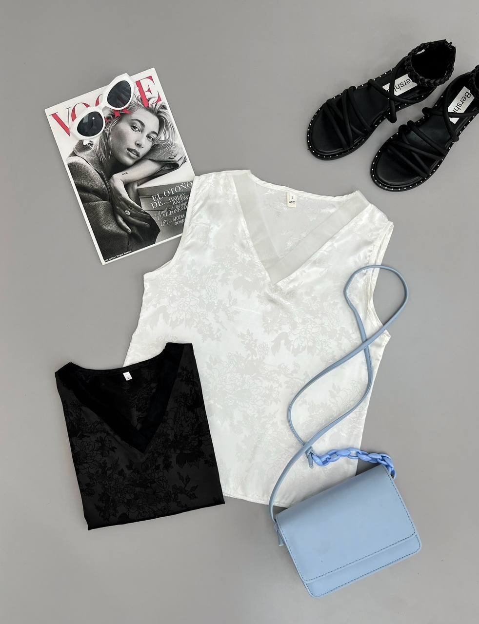 شومیز ساتن گلدار کد 2822