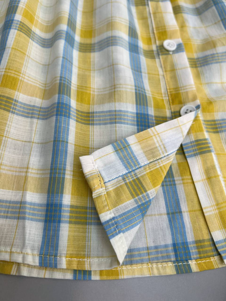 شومیز چهار خونه سینه چین کد 2824