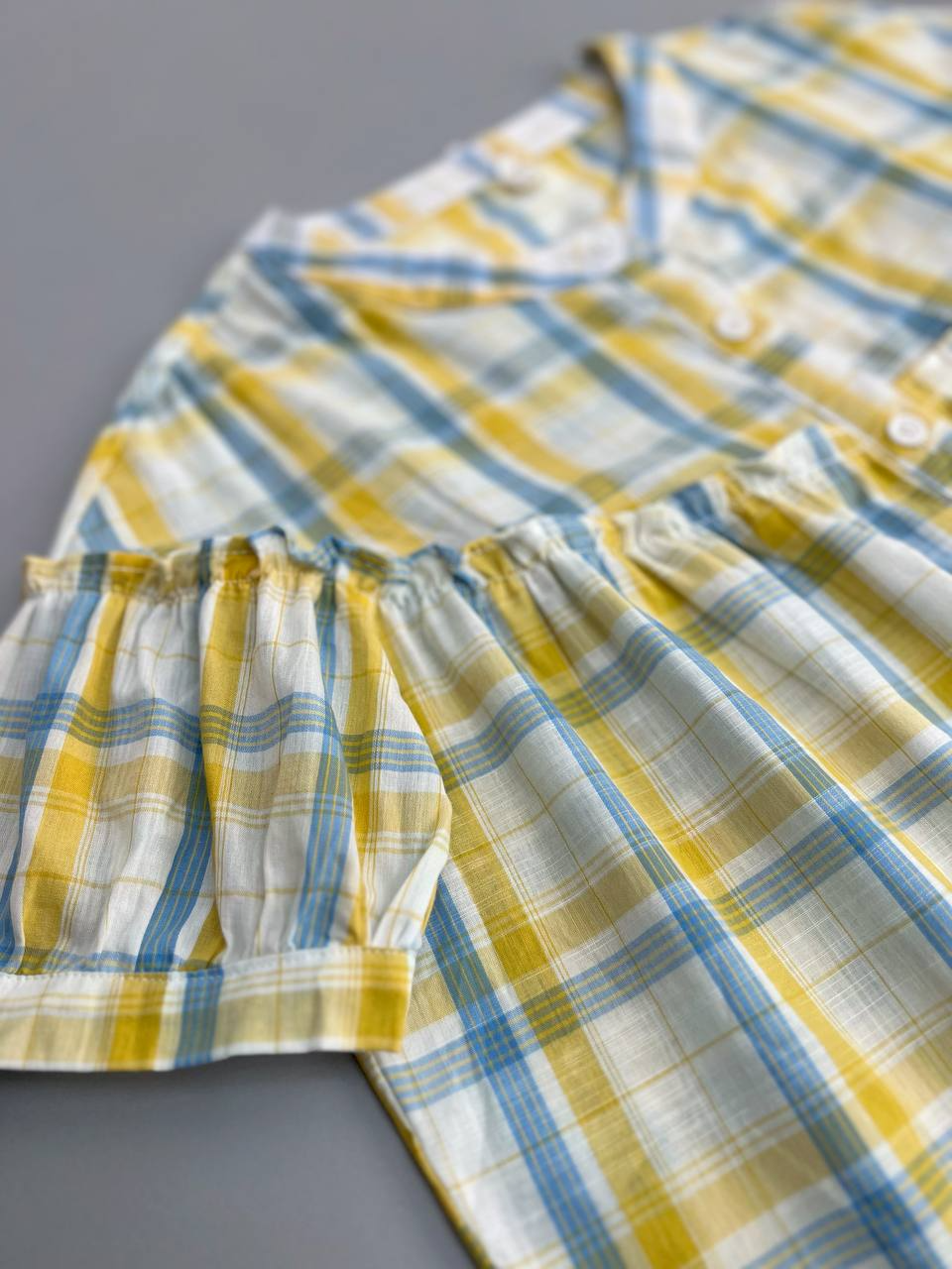 شومیز چهار خونه سینه چین کد 2824