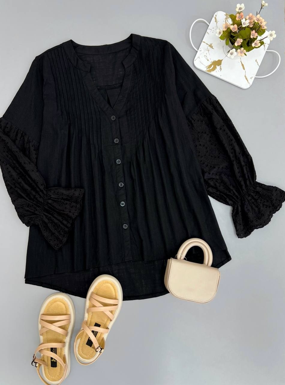 تونیک نخ آستین خامه دوزی کد 2833