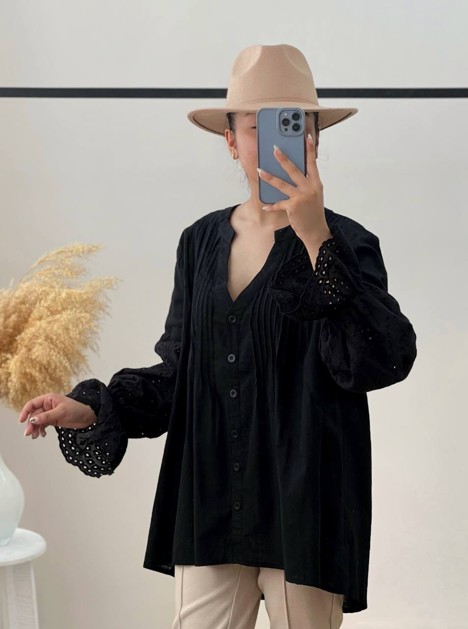 تونیک نخ آستین خامه دوزی کد 2833