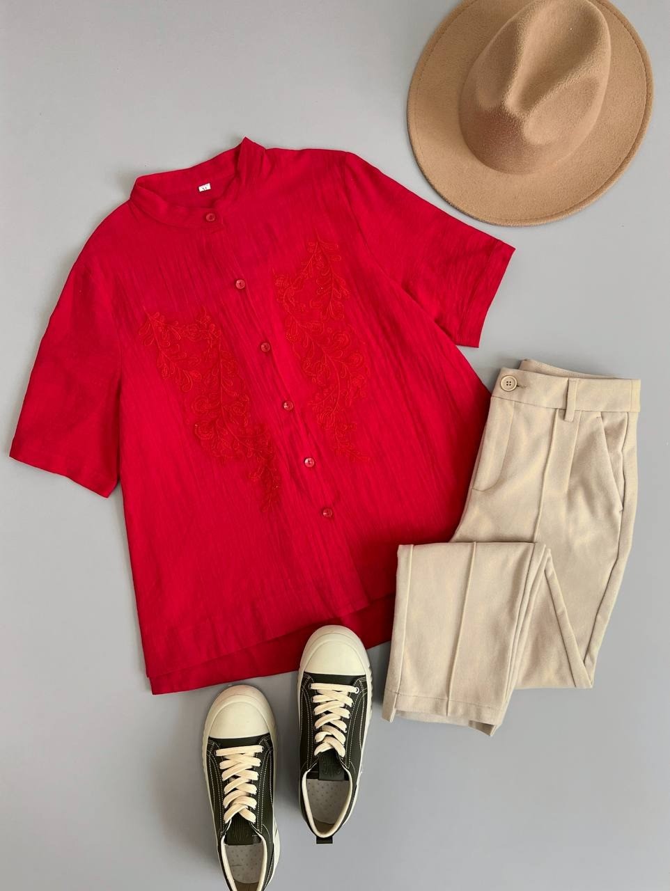 شومیز کنف گلدوزی شده کد 2834