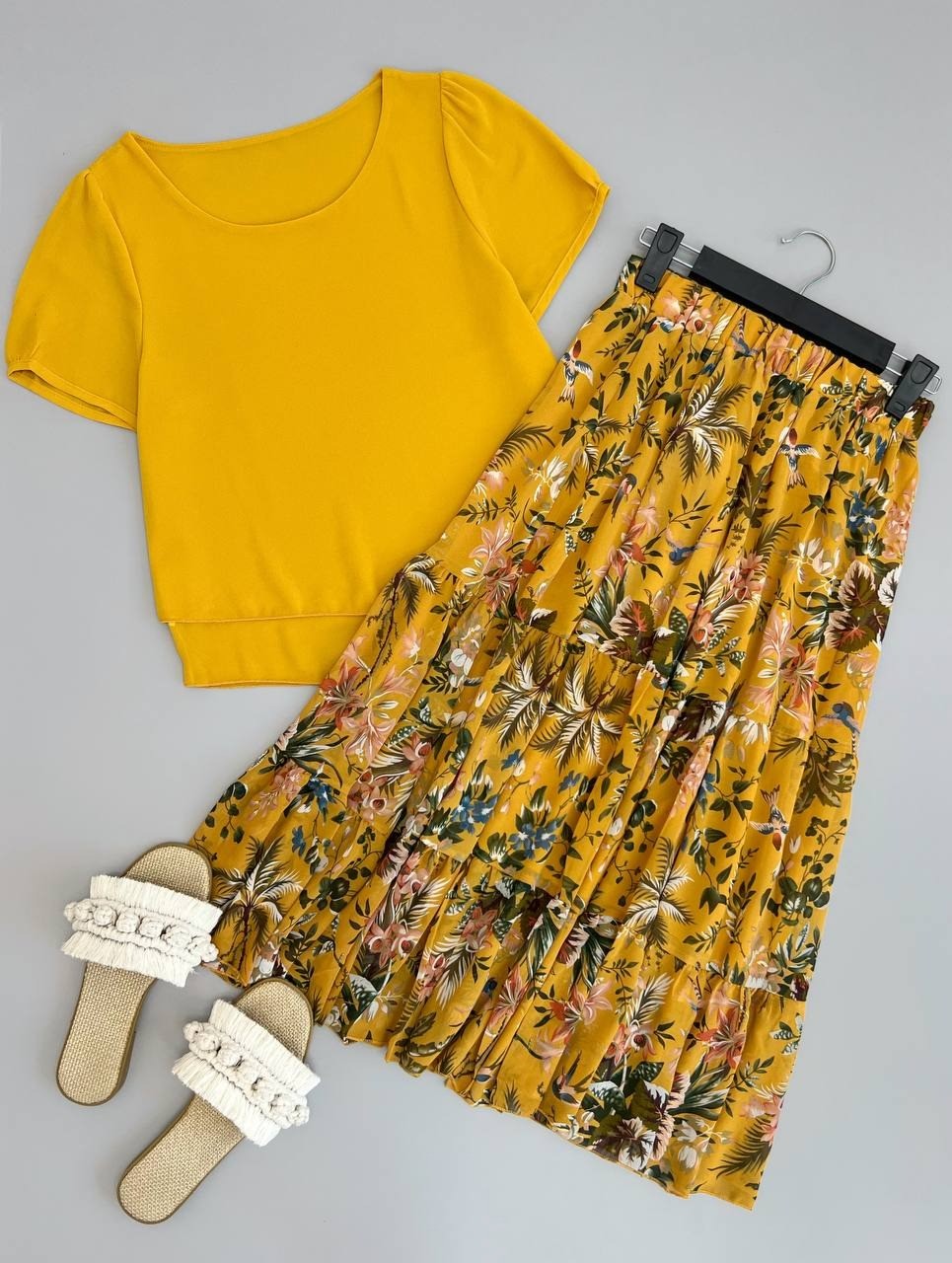 ست شومیز و دامن کرپ حریر کد 2835