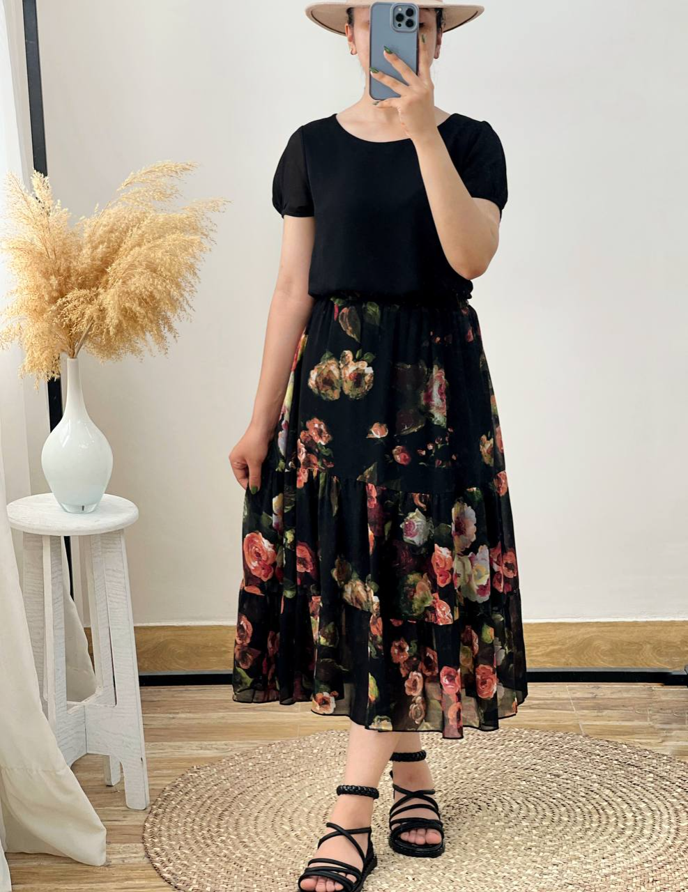 ست شومیز و دامن کرپ حریر کد 2835