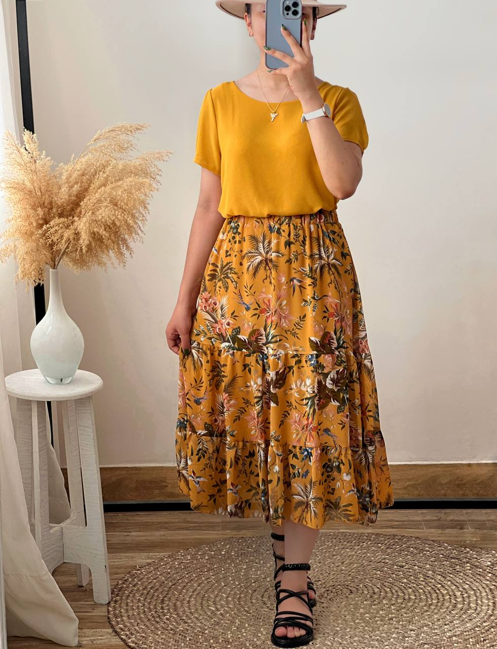 ست شومیز و دامن کرپ حریر کد 2835