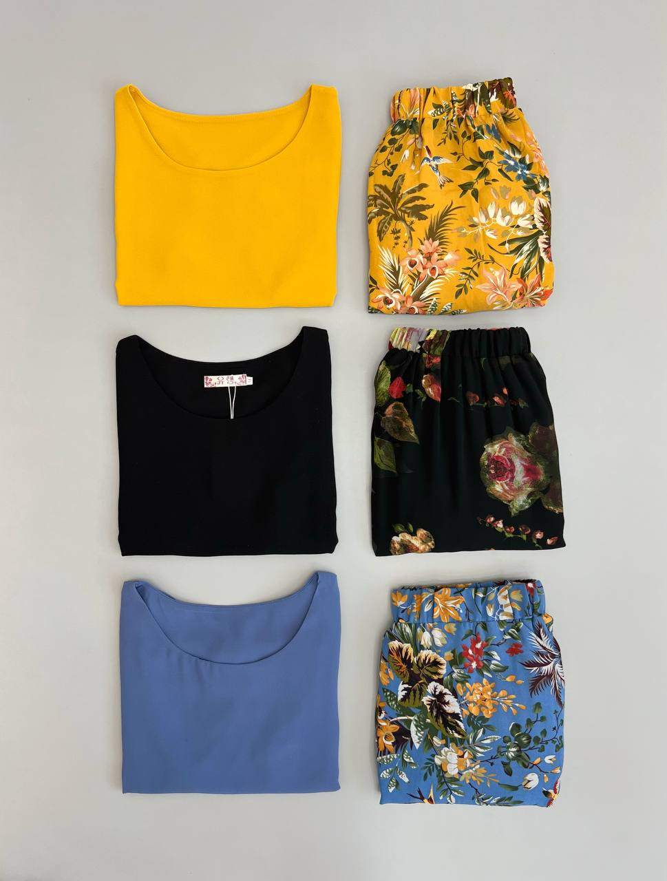 ست شومیز و دامن کرپ حریر کد 2835