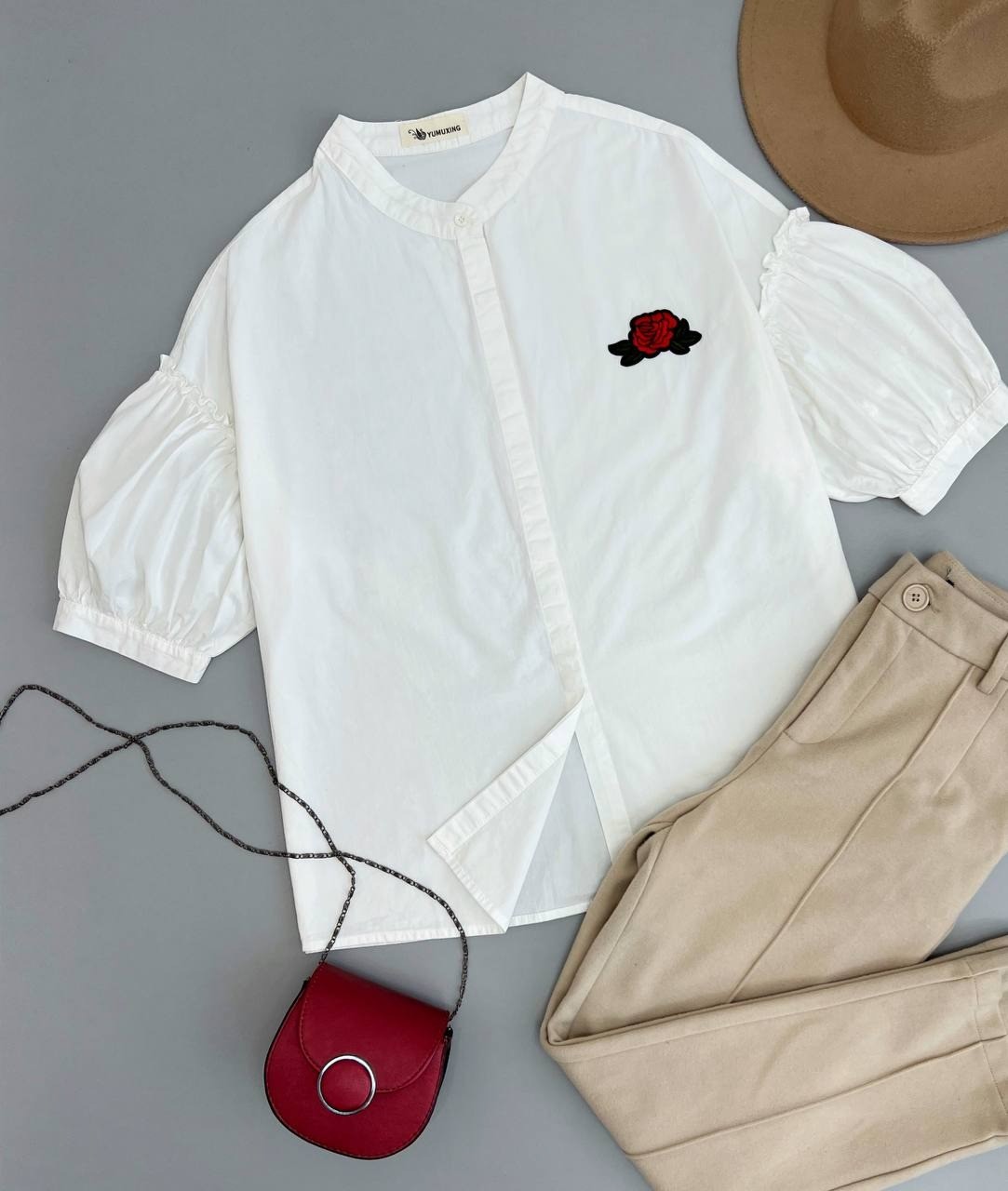 شومیز کتان نخ یقه دیپلمات کد 2837