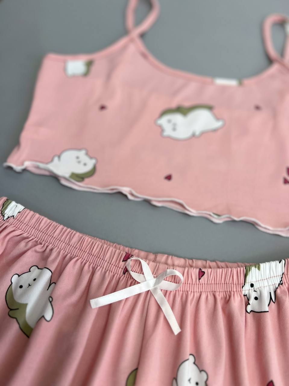 ست سه تیکه نیم تنه،شلوارک و شلوار کد 2838