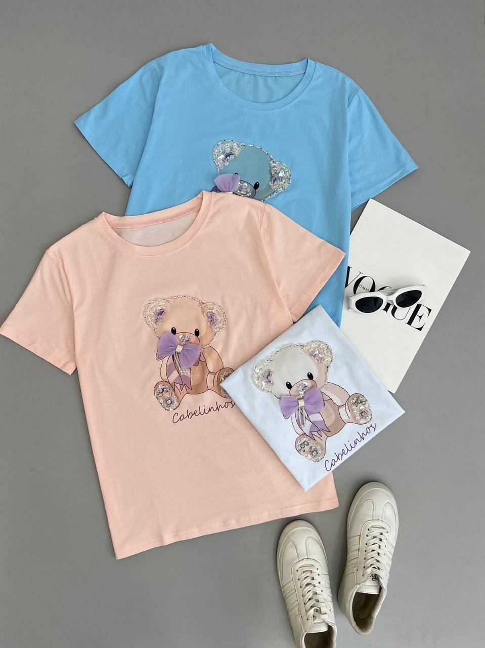 تیشرت خرسی کار شده کد 2839