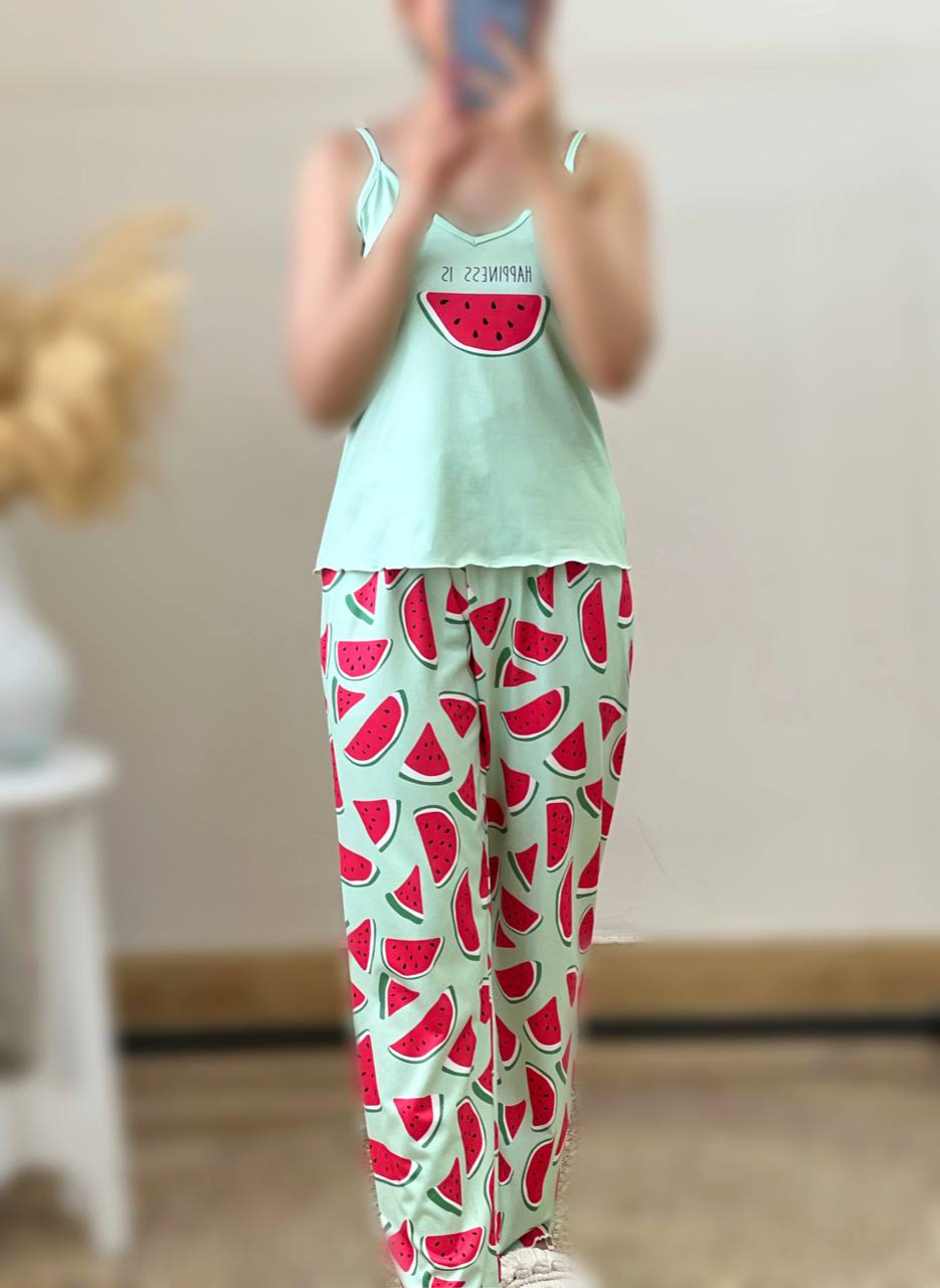 ست تاپ و شلوار هندوانه کد 2842